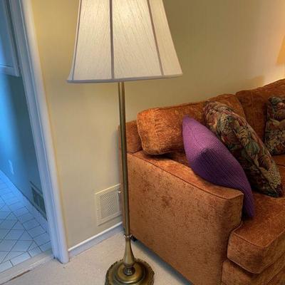 Brass floor lamp