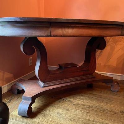 Early turn of the 19th century library table.  32.5x54x 29.5H Library table