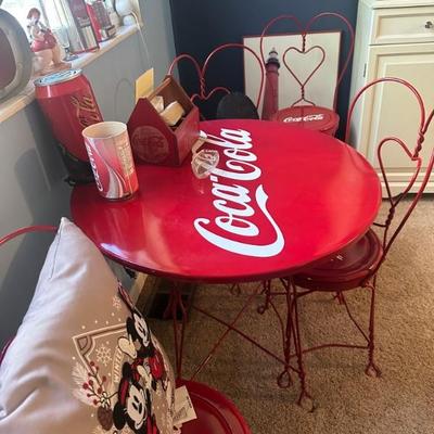 Coca Cola Table with 4 Chairs
