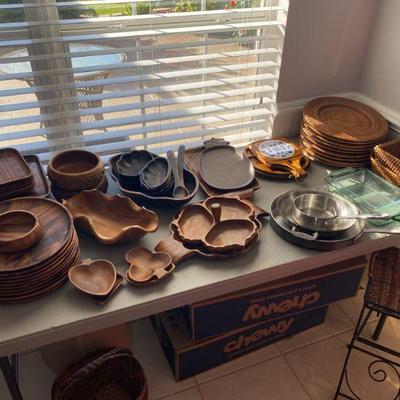 Wood Plates and serving pieces
