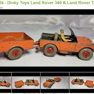 Lot # : 134 - Dinky Toys Land Rover 340 & Land Rover Trailer 341
made in England by Meccano LTD They ceased manufacturing in 1979 and are...