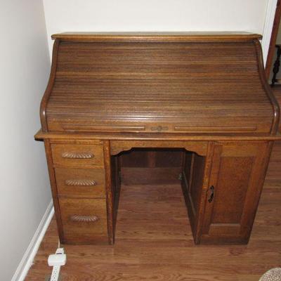 antique oak roll top desk