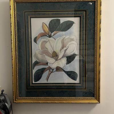 Framed Magnolia Artwork