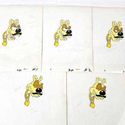Original Cartoon Cell Art - Five Consecutive Pieces - On 10.5