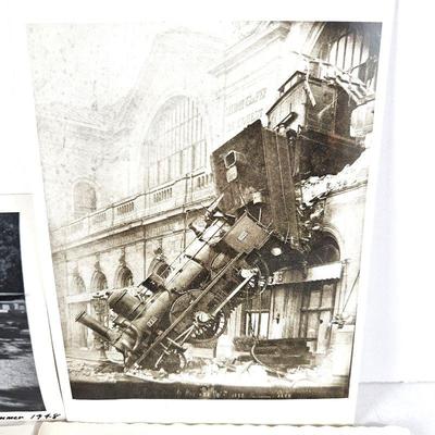 Lot of Old Post Cards & Greeting Cards Including Post card of 1895 Train Wreck on a New York StreetÂ 