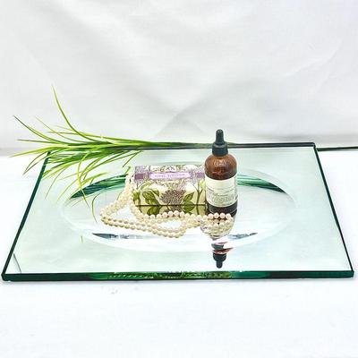 Antique 1920s Mirror Vanity Tray - Plateau Tabletop Jewelry/Perfume Display French Art Deco 12"x18"