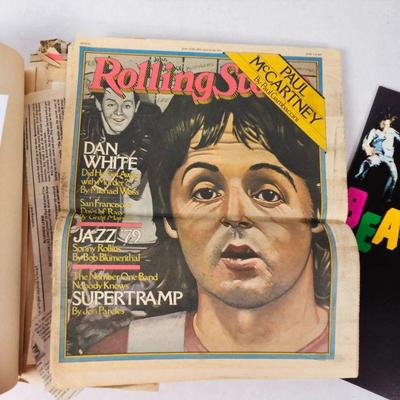 Fun 1970s Beatles Scrapbook includes newspaper clippings and more
