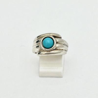 Sterling and Turquoise Ring Sz 7