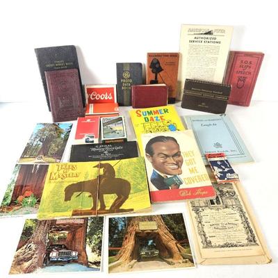Lot of Assorted Ephemera - Railroad, Coors, Post Cards, Travel, Bob Hope and MoreÂ 