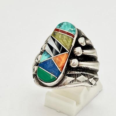 Multicolored Native American Sterling Silver Jewelry 