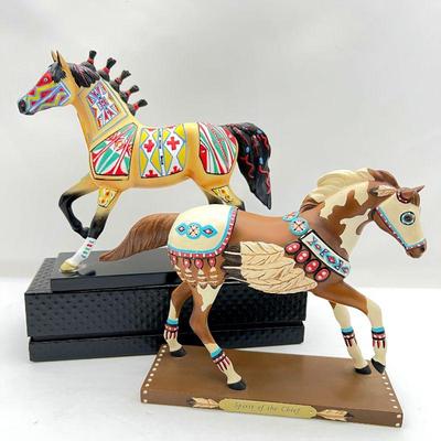  Lot of 2 Trail of Painted Ponies # 12242 Cheyenne Painted Rawhide and #4030251 Spirit of the Chief