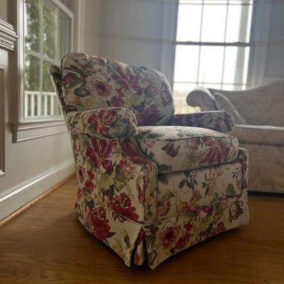 Swivel Floral Chair