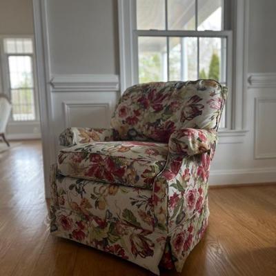 Swivel Floral Chair