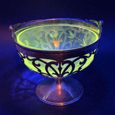 UV-Reactive Antique Glass Basket
