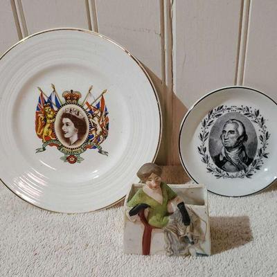 Historical Figure Collectible Plates & Figurine
Elizabeth II coronation June 2 1953 plate. Old English Staffordshire Ware plate of...
