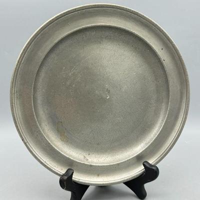 Antique David Melville Pewter Charger Circa 1775-1790
