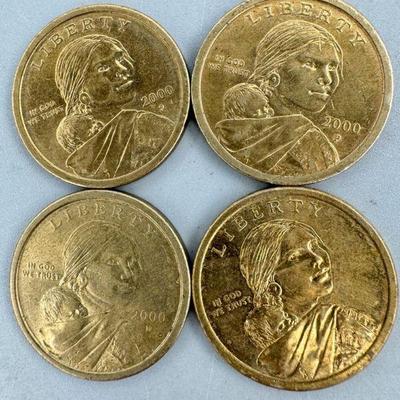 (4) Sacagawea Dollar Coins
