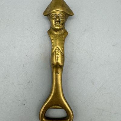 Vintage Brass Napoleon Bottle Opener
