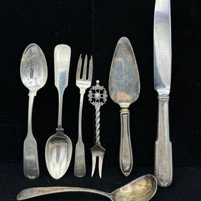 (7) Mixed Sterling Cutlery Pieces
Includes Gorham, George Jensen Co, J.S. co, & Norway.
