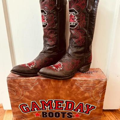 Game day womenâ€™s leather boots size 8 1/2 Gamecocks 