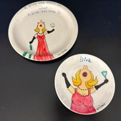 Wine Diva plates 