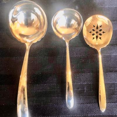 Towle sterling serving spoons. 
Madeira pattern.