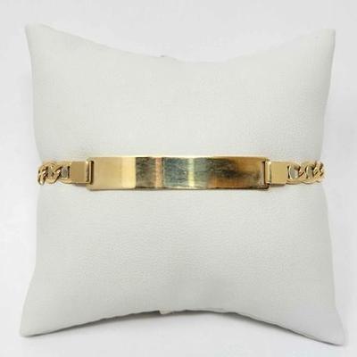 #760 â€¢ 14k Gold Bar Bracelet, 8g
