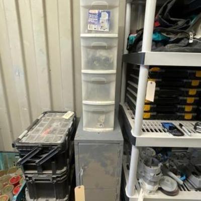 #7022 â€¢ 4 Tier Organizer and Metal Cabinet
