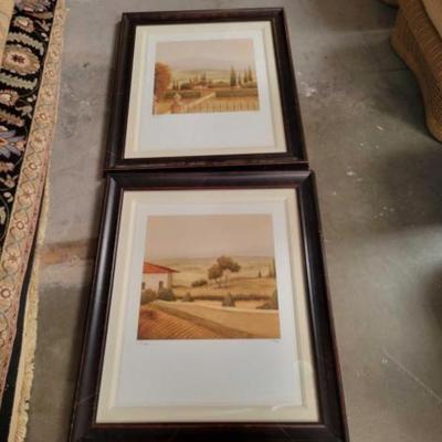 #2180 â€¢ 2Pcs Framed St John Limited Edition Signed Art Prints
