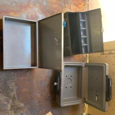 #6020 â€¢ (1) Tool Box and (2) Lockable Boxes
