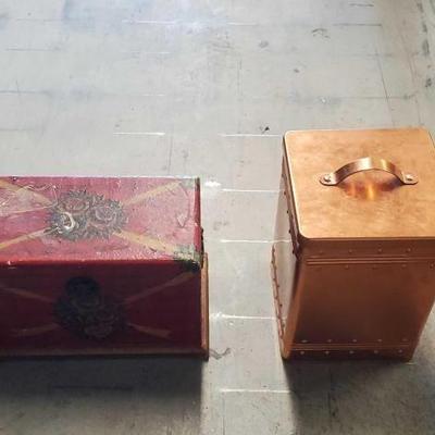 #4530 â€¢ (1) Wooden Box & (1) Tin Box
