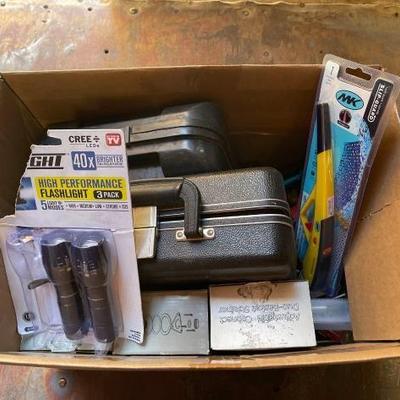 #6030 â€¢ Boxes, Sink Strainers, Flashlights, Lighter & Tools
