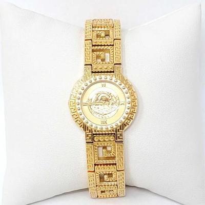 #1110 â€¢ AUTHENTIC!!! Gianni Versace Gold Plated Watch
