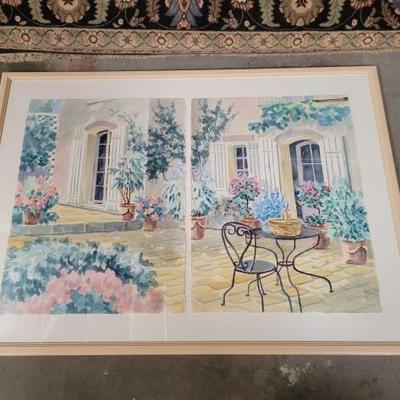 #2192 â€¢ 2Pcs Tiffany Tabler Artwork Framed Together
