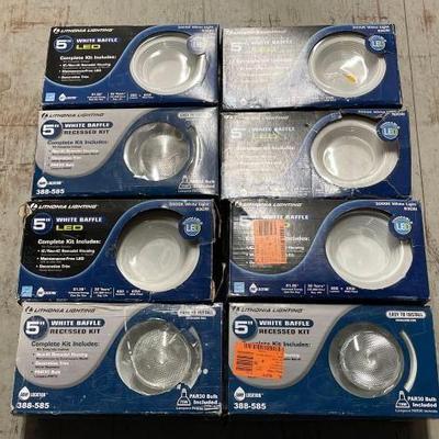 #7436 â€¢ (8) White Baffle 5â€ LED Lights
