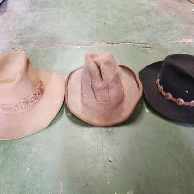 #6136 â€¢ 3 Womens Cowboy Hats
