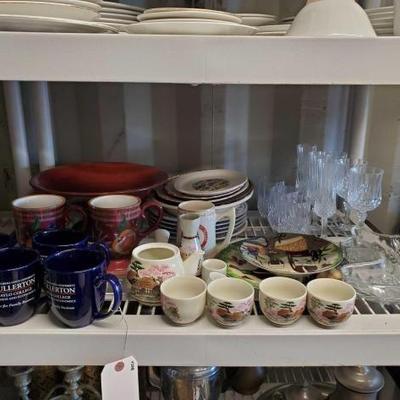 #4536 â€¢ Glass Plates, Mugs, Tea Set, Tray & Cups
