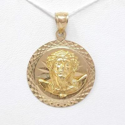 #717 â€¢ 14k Gold Jesus Christ Pendant, 5g
