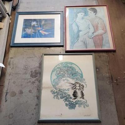 #4520 â€¢ (3) Framed Artwork Pieces
