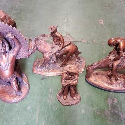 #6082 â€¢ 4 Cowboy and Indian Figurines
