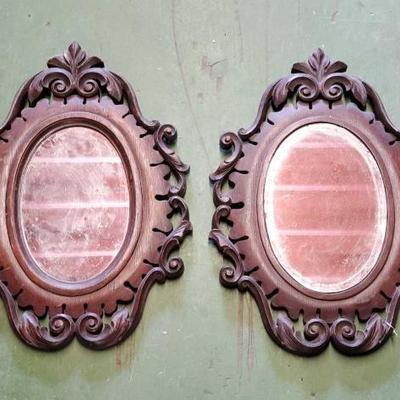 #6108 â€¢ 2 Wooden Mirrors
