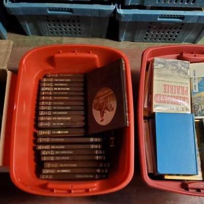 #6518 â€¢ (3) Boxes of Cook Books, The Old West Series, and War History
