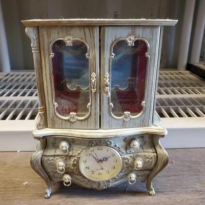 #4558 â€¢ Music Jewelry Box with Clock
