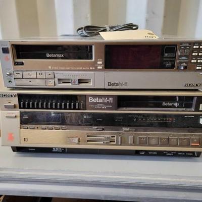 #5736 â€¢ 2 Vintage Sony Betamax Players
