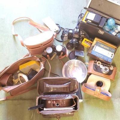 #6042 â€¢ Vintage Cameras, Film and Lenses and Binoculars
