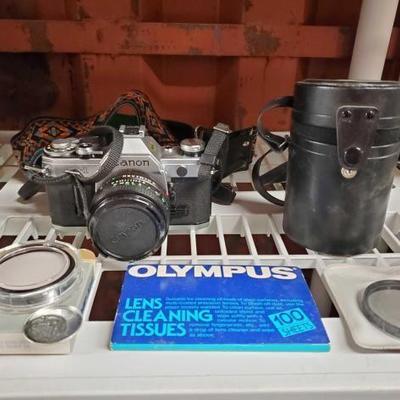 #6152 â€¢ Canon Camera, Lens Cleabing Tissue, Lenses and Albinar-ADG
