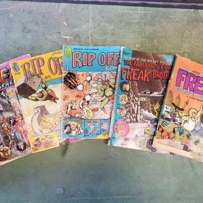 #6052 â€¢ 5 Rip off Press Comic Magazines
