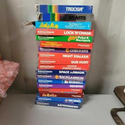 #5020 â€¢ 18 Vintage Intellivision Game Cartridges
