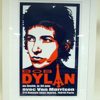 1125	BOB DYLAN /VAN MORRISON FRAMED POSTER, PARIS NO. 224/300, APPROXIMATELY 28 IN X 37 IN OVERALL
