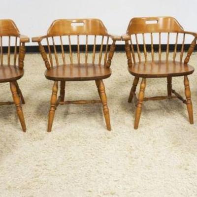 1158	6 MAPLE BARREL BACK PUB CHAIRS
